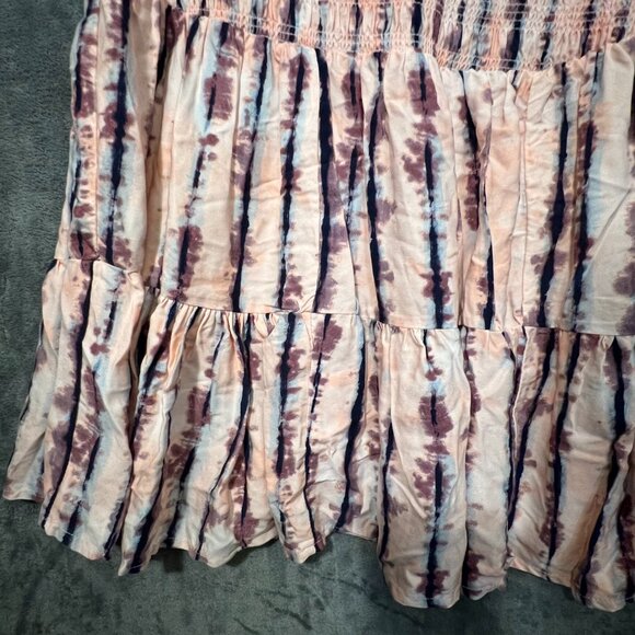 NWOT Torrid Pink Tie Dye Stripe Sleeveless Smocked Babydoll Tank Top Size 1 - Picture 13 of 14